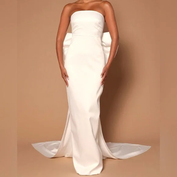 Dresses | Wedding Dress Valentina Maxi Dress White Size Large | Poshmark